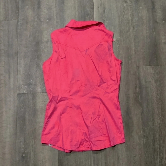 *NWT* Buffalo David Bitton Pink Trixia Collared Tank - Picture 4 of 5